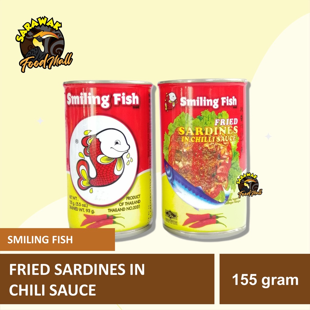 155g | Smiling Fish Fried Sardines in Chili Sauce | Sardin Goreng Dalam ...