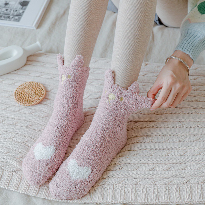 Super Fluffy Soft Paw Socks Fur Socks Hand Knitted Cats Paw Socks