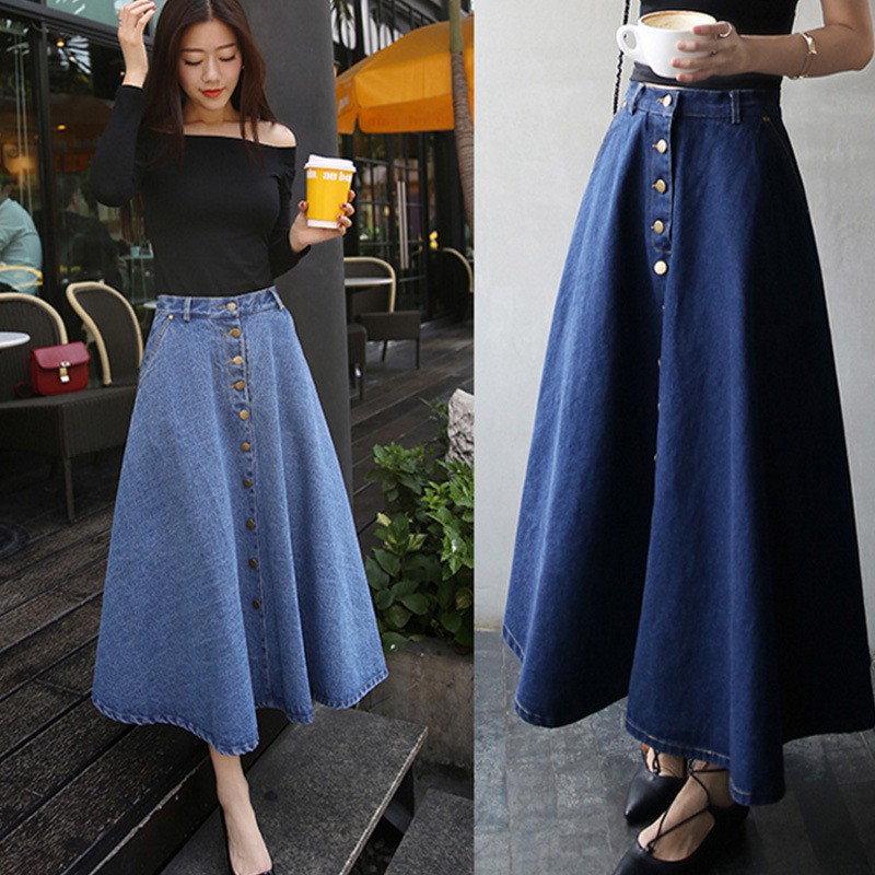 women's high waist maxi skirts