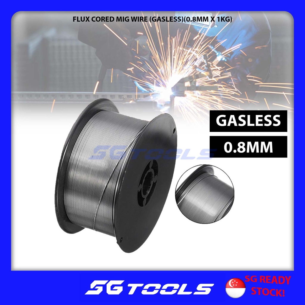 FLUX CORED MIG WIRE (GASLESS) (0.8MM X 1KG/ 5KG) NO GAS MILD STEEL MIG WELDING WIRE Shopee