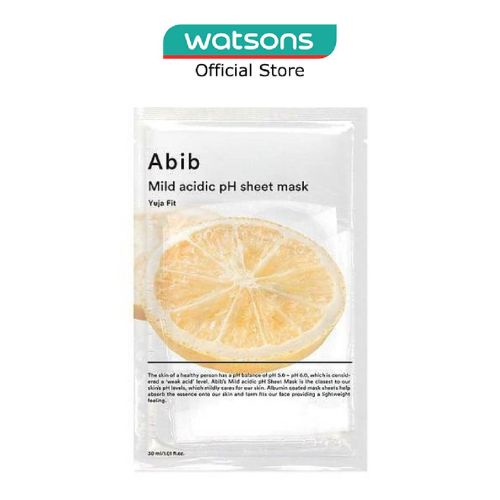 ABIB Mild Acidic pH Sheet Facial Mask Yuja Fit 10s (Expiry Dec`2023