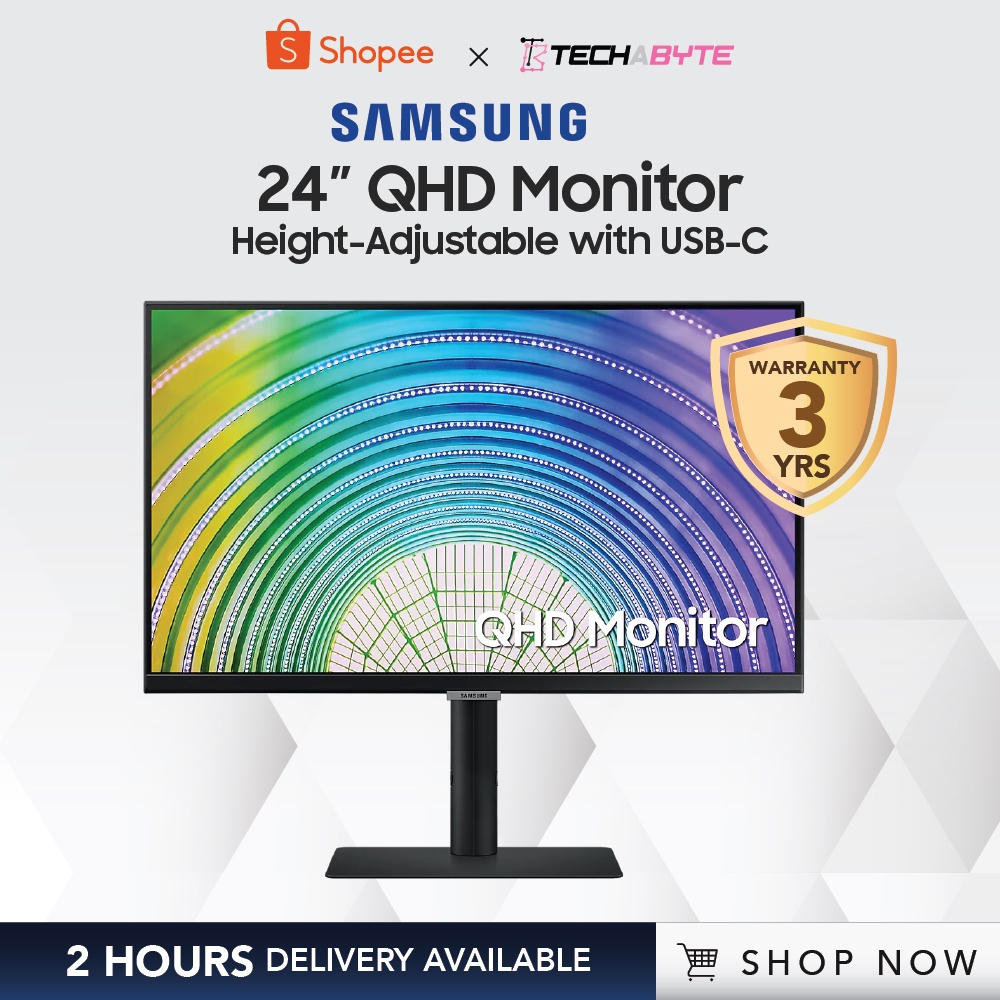 Samsung ViewFinity S6 24" / 27" QHD IPS Flat Height Adjustable