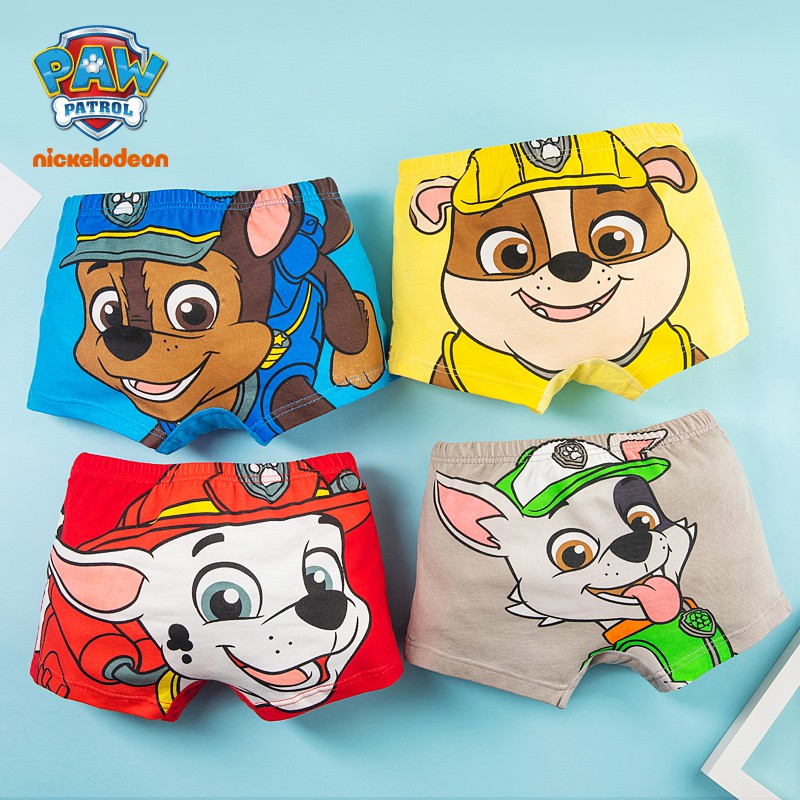 4 Pcs/Lot PAW Patrol Cartoon Kids Boy Underwear Boxer Underpants Briefs ...