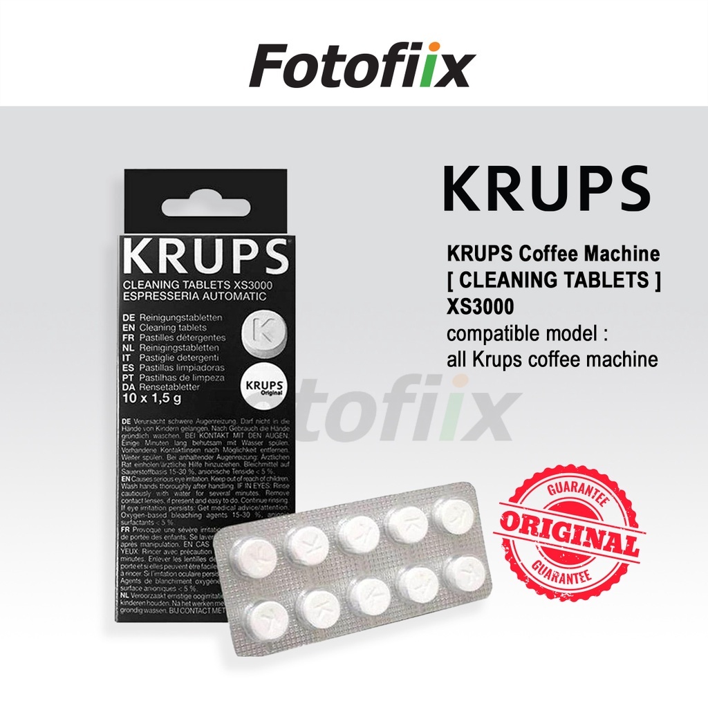 KRUPS [ CLEANING TABLETS XS3000 ] for coffee machine Krups / Dolce Gusto  (10-tablets per pack)