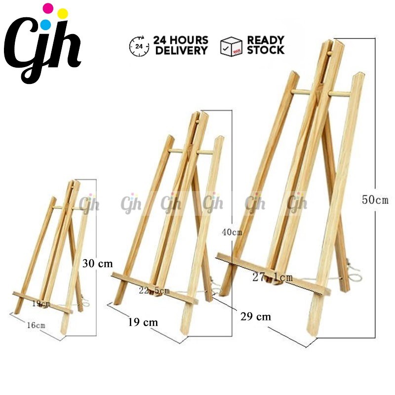 Mini wooden Folding Painting Easel Size:30CM,40CM,50CM (Adjustable ...