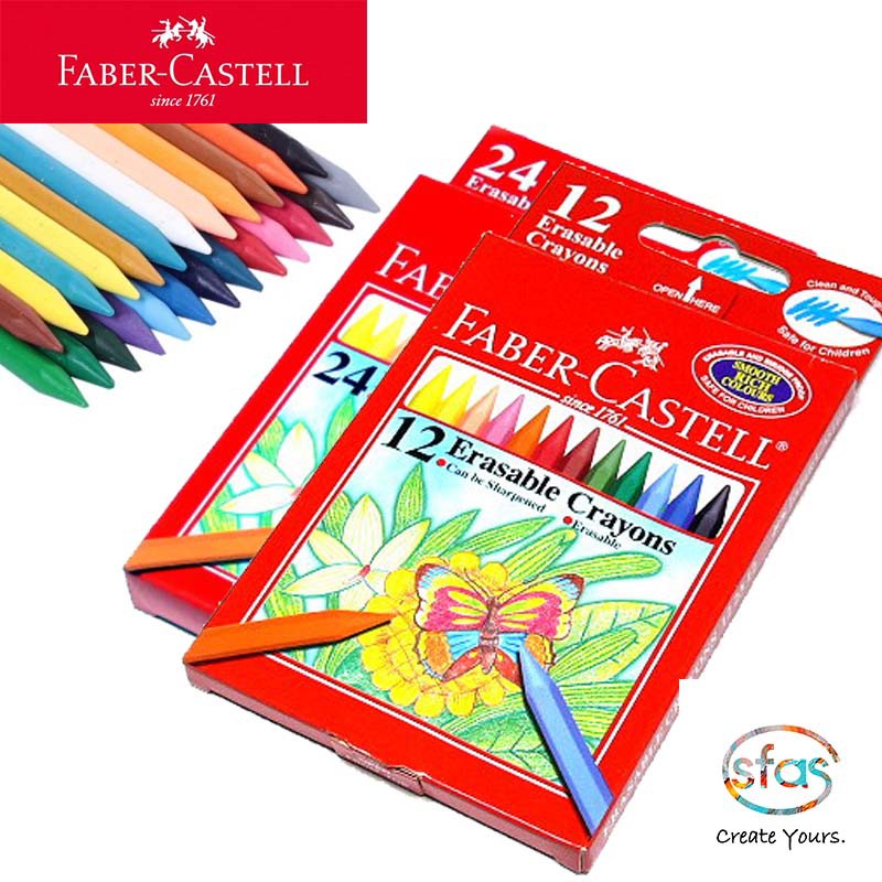 Faber-Castell Erasable Crayons Set 12/24