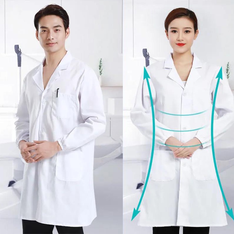 Labcoat Fashion Nursing Gown Nurse White Uniform Scrubs - China