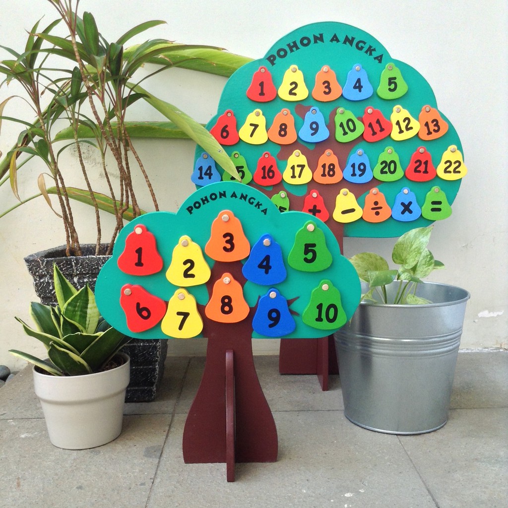 Educational Wooden Toys / Educational - Number Trees (Small) | Shopee ...