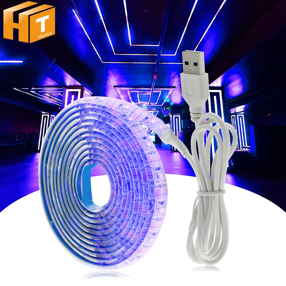 UV LED Strip Light 5V DC 2835 0.5M 1M 2M Waterproof Purple Ribbon