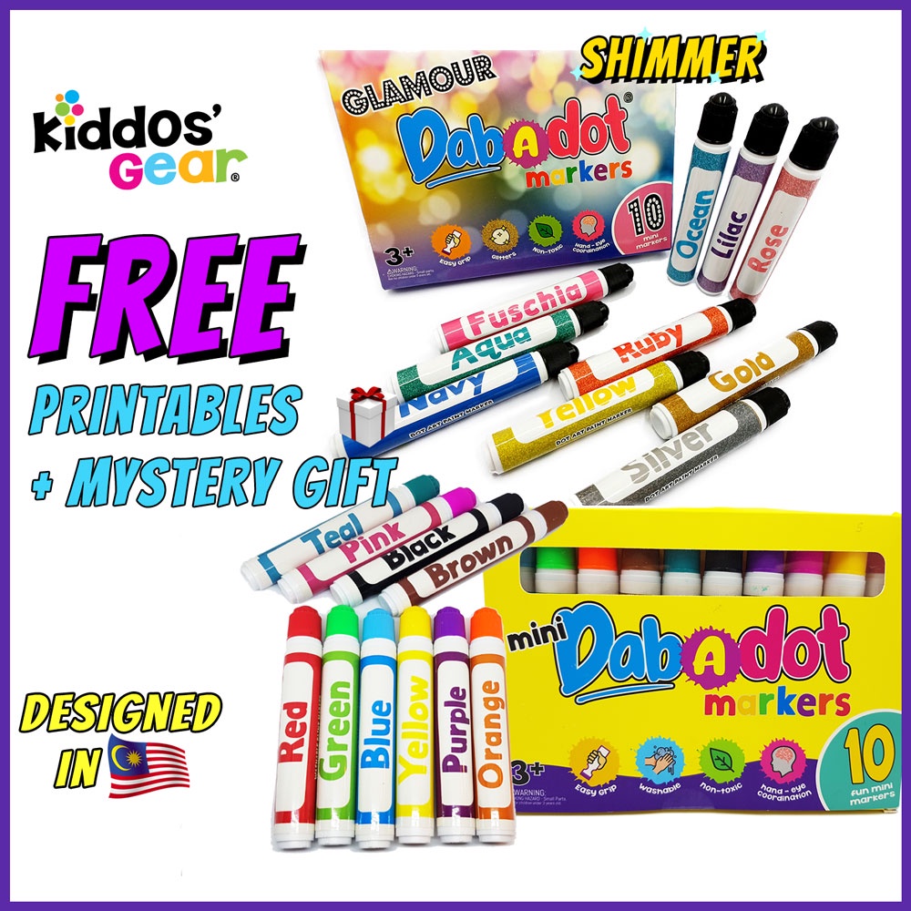 [ MY Design] DAB-A-DOT | Mini Dot Art Washable Markers | SMALL size ...