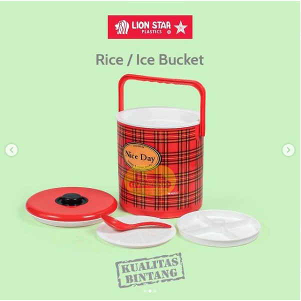 TERMOS Rice & ICE BUCKET 6 LITER I-5 Lion Star RICE/ICE Thermos ...