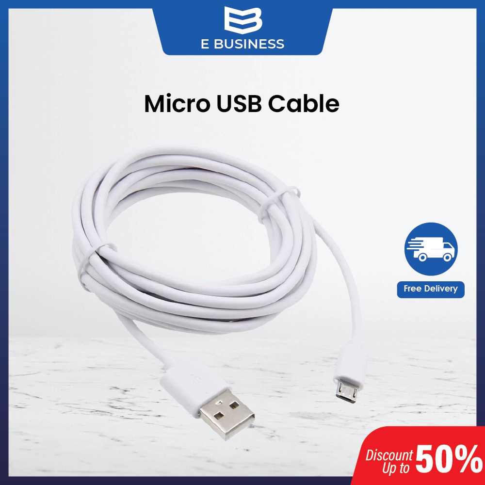 🇸🇬 Ebusiness 🔥5.5🔥 Long Length Micro USB Cable 3meter 5meter Shopee