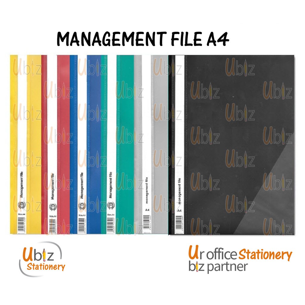 Management File A4 (1pc) (Green/Grey/Blue/Black/Red/Yellow/Mix ...