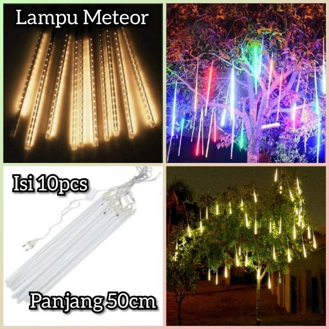 LED Meteor Lights, 10 Sticks, 10 Stars, Fall Rain Decorative ...