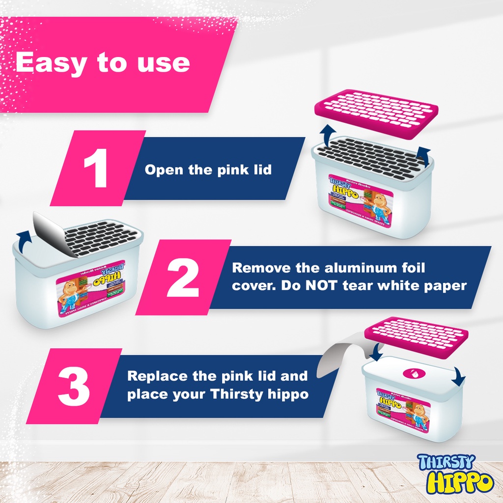 [1 Carton] Thirsty Hippo Dehumidifier Moisture Absorber (32x600ml ...
