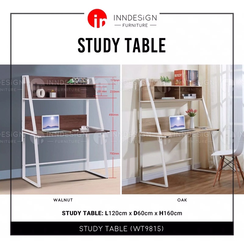 Study Table With Top Shelf (Free Installation ) | Shopee Singapore