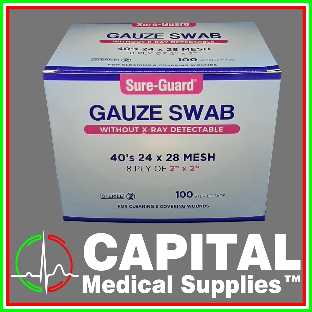 Sterile Gauze Swab, (2x2 8ply), (3x3 8ply), (4x4 8ply), 100pcs/box