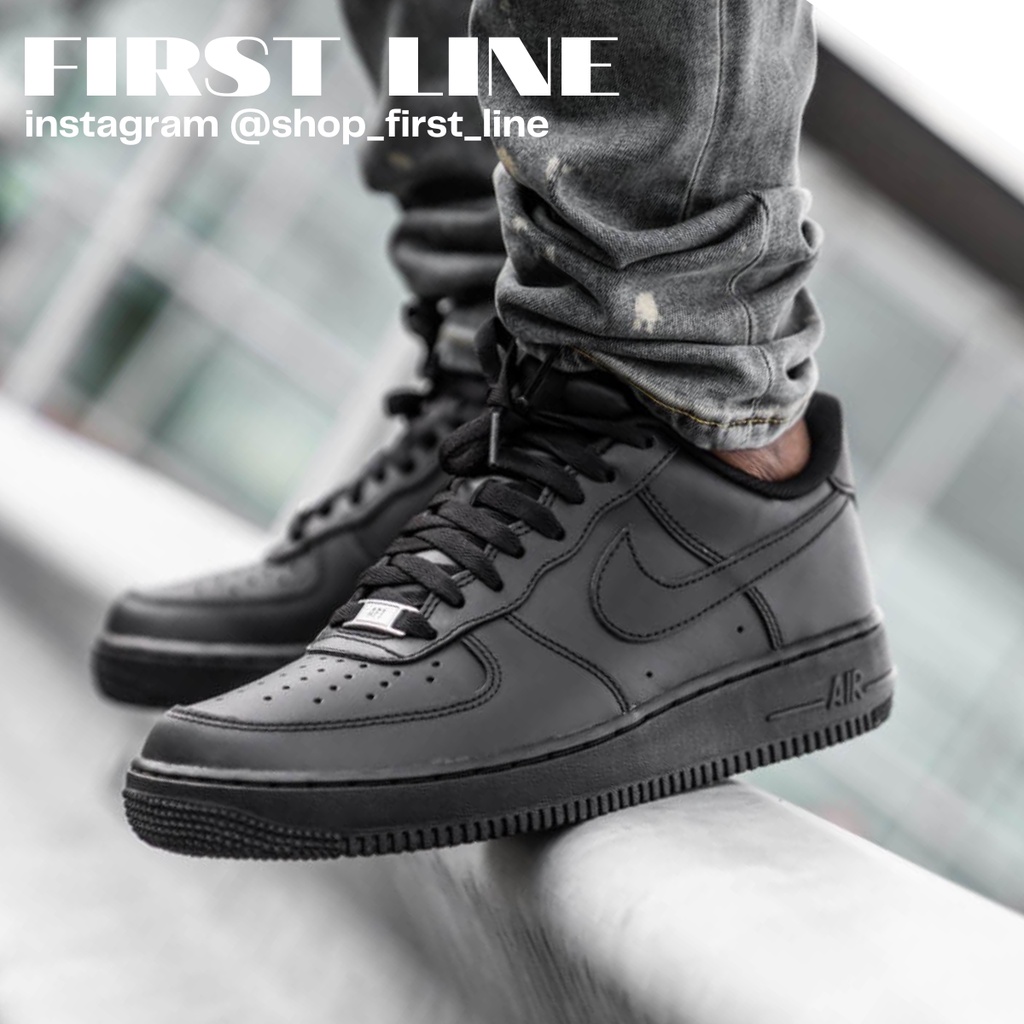 Nike Air Force 1 All Black Iron Plate AF1 Male Female Running Shoes Leisure Sports Training Jogging Shoes