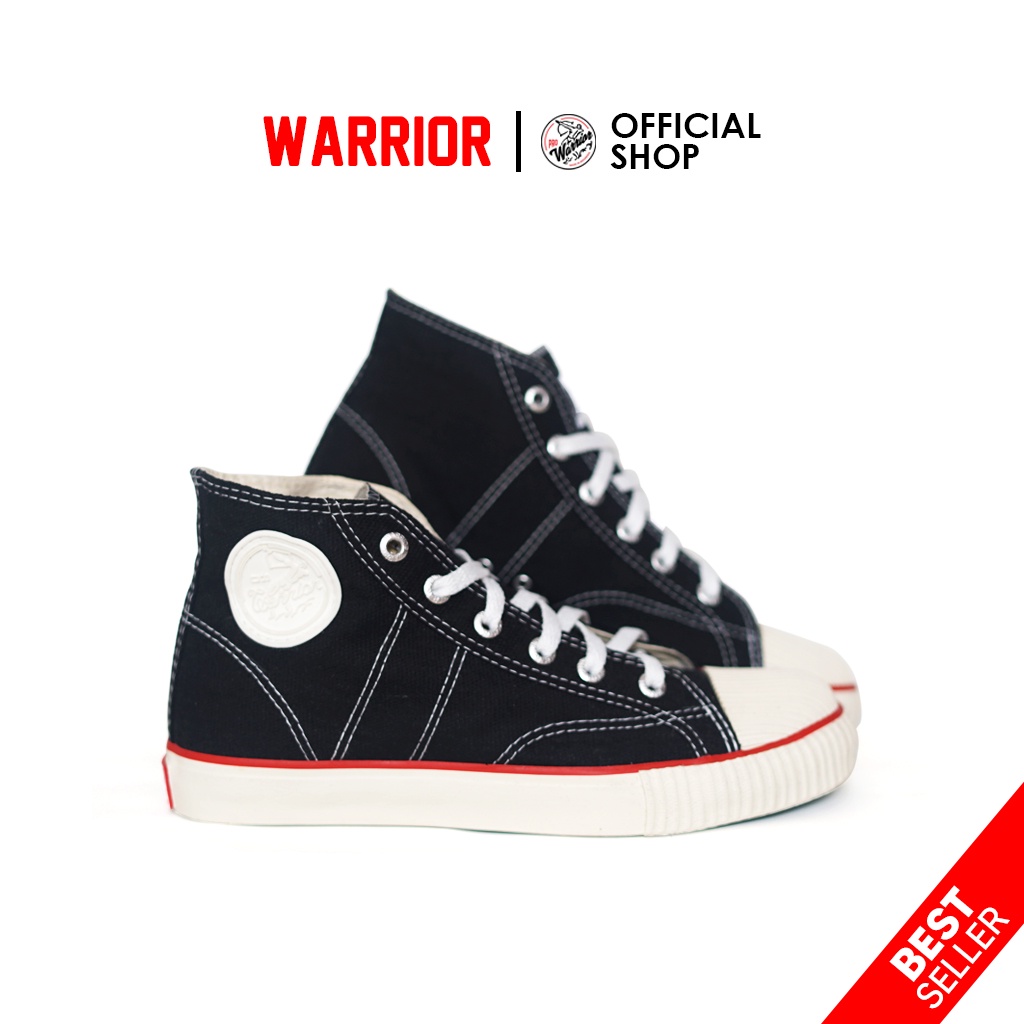 Sepatu Sekolah Warrior Classic Hitam Putih HC - Sepatu Sekolah - Sepatu Warior - Gambar 3