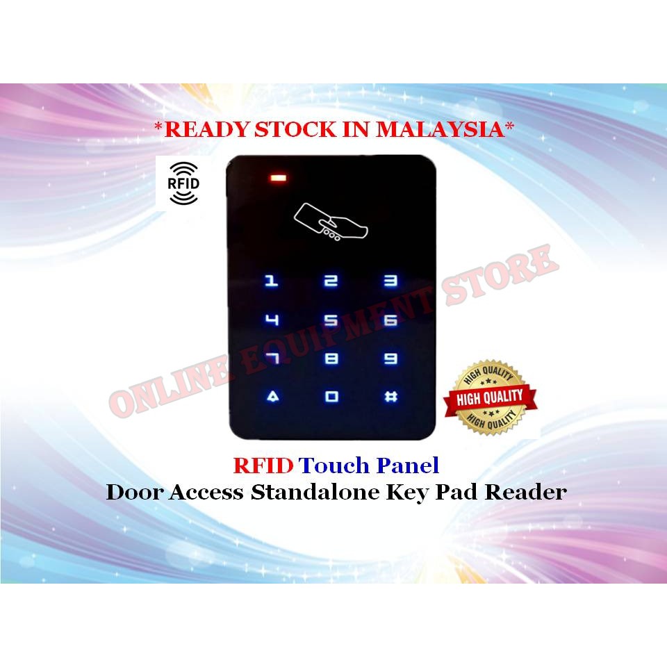 Standalone Door Access RFID Card Keypad Reader / Backlight Touch Panel ...