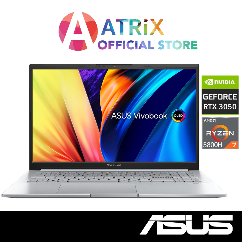 【Same Day Delivery】ASUS Vivobook Pro15 | M6500QC-MA110W | 15.6 OLED 2.8K | Ryzen 7 5800H | RTX 3050 | 16GB/1