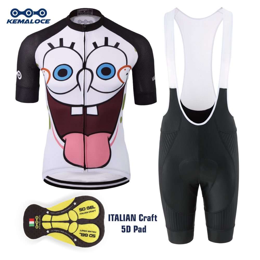 KEMALOCE Novelty Sublimation Cycling Wear High Visibility Funny Cheap Cycling Set Uv Protection White Sport Bike Clothes Shopee Singapore