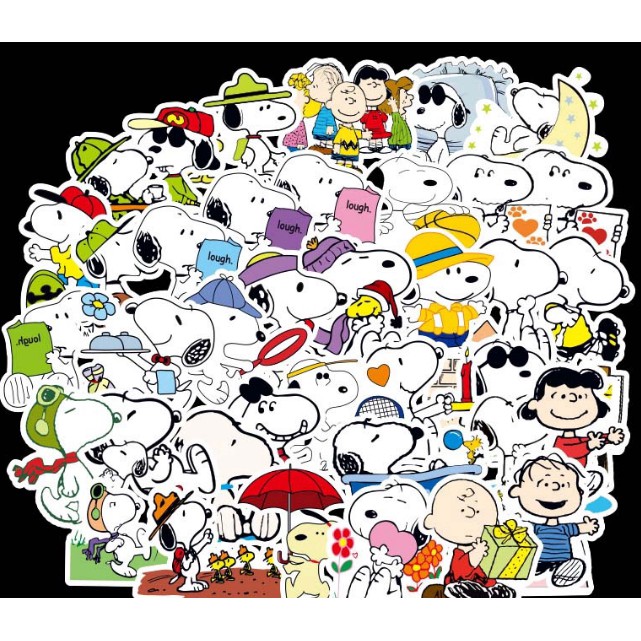 10 PC/Set - Peanuts Comic & Snoopy WaterProof Sticker Set | Shopee ...