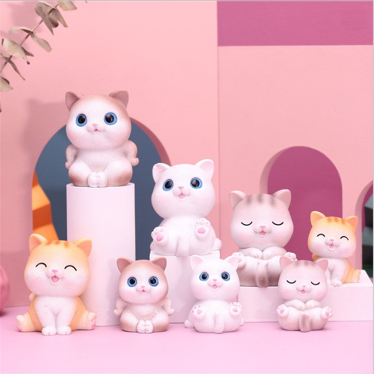 Small Cat Figurines, Realistic Educational Cat Figures Toy, Kitten