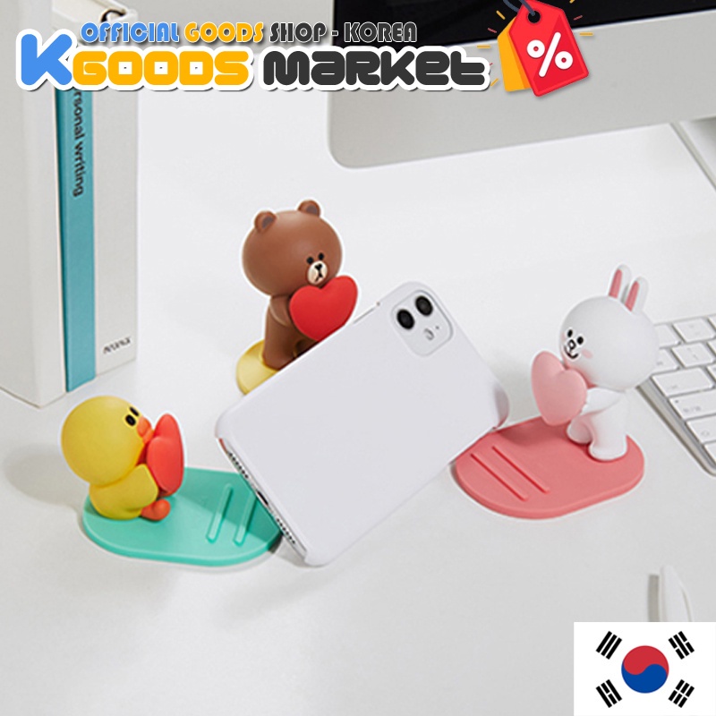 Line Friends Brown Heart Figure Holder Official Goods | Shopee Singapore