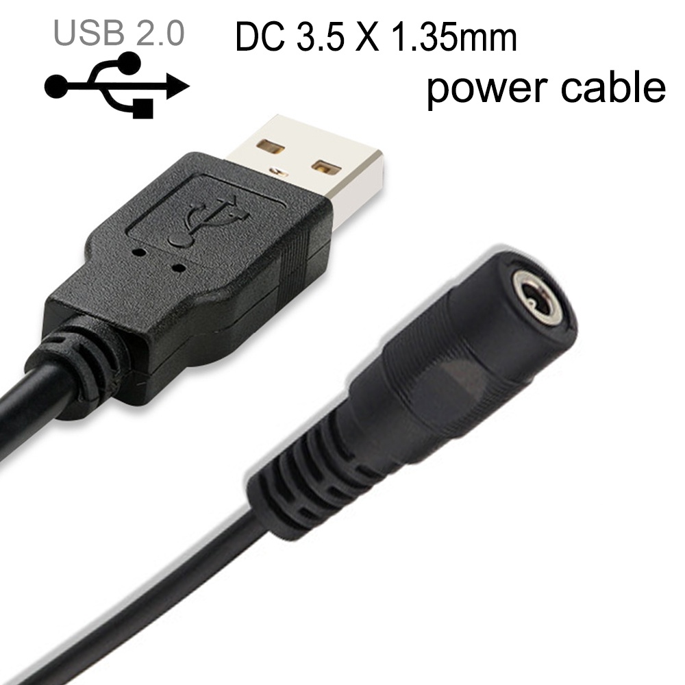 DC Power 3.5mm X 1.35mm Female To USB 2.0 Type A Male Connector Cable ...