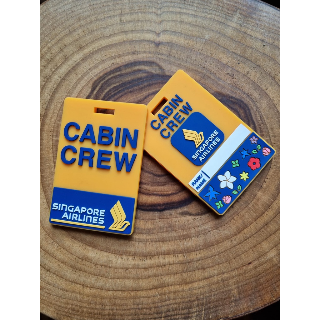 SIA Cabin Crew Luggage Tag (Flexible rubber) Singapore Airlines with