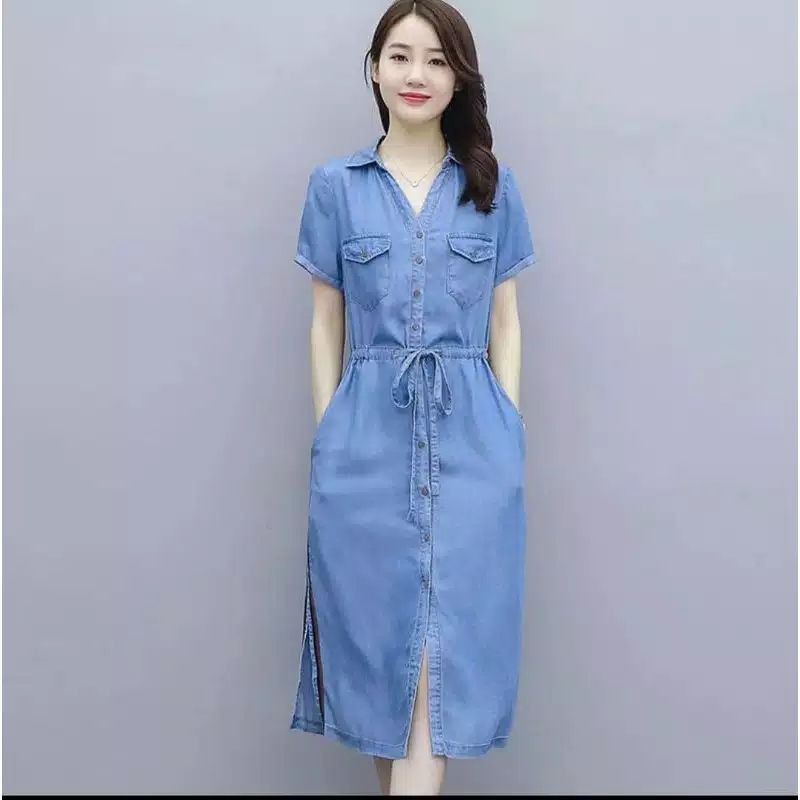 Best Selling!!! jeans Tunic Short Sleeve Drawstring Women's Clothing