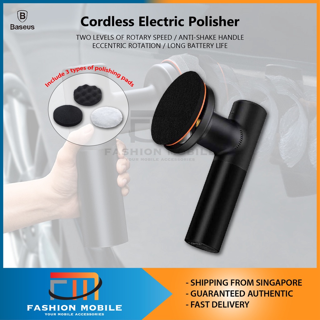 Baseus Cordless Electric Polisher Car Wax 3800rpm Adjustable Speed ...
