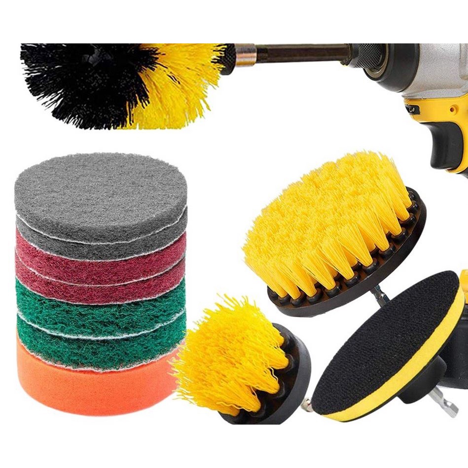 Drill Brush (12 piece set) Scrubber (DRILL NOT INCLUDED)