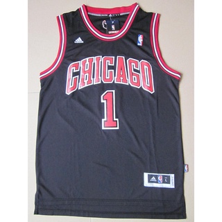 Derrick Rose Chicago Bulls Men's #1 Split Jersey - Black Red - Derrick Rose  Bulls Jersey - jordan 23 chicago jersey 