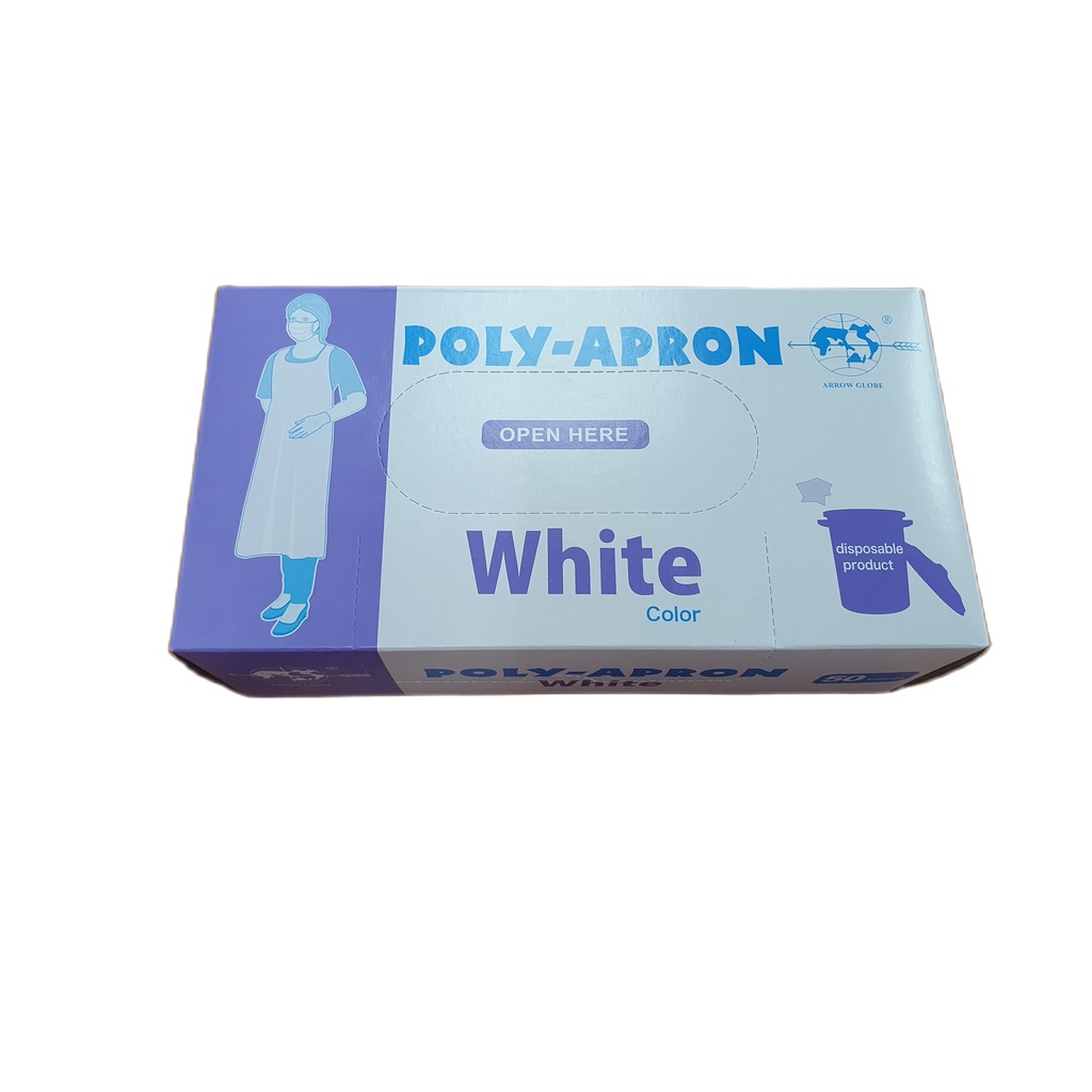 Poly Aprons (50 Pieces Per Box) - Disposable Plastic Aprons - Arrow ...