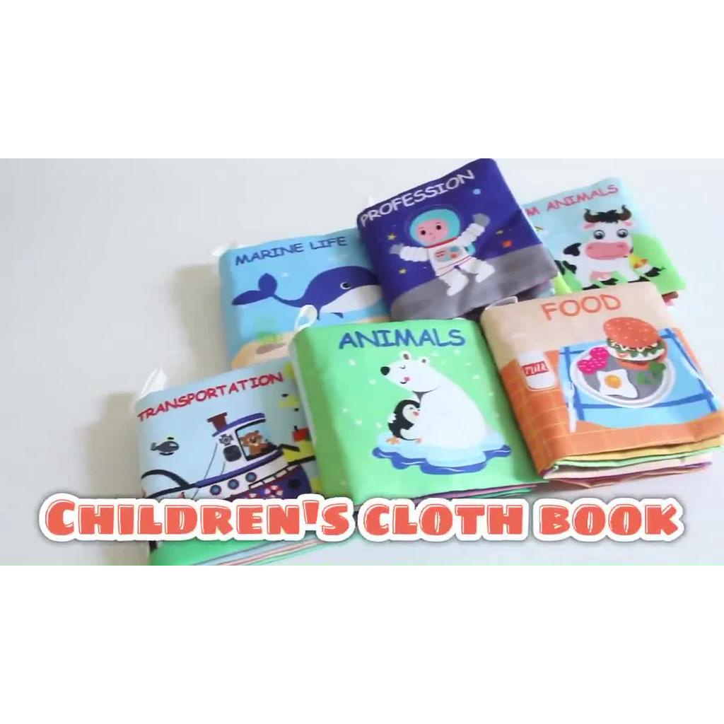 Newborn Infant Soft Cloth Books Rustle Sound Baby Early Learning ...