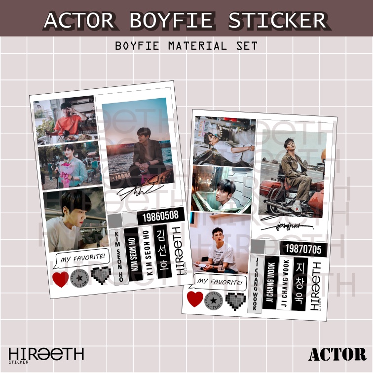 Boyfie Sticker Material Korean Actor Aesthetic Sticker Cute KIM seonho ...