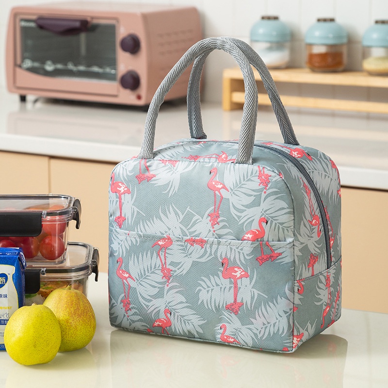 Cute Lunch Bag Waterproof Oilproof Aluminum Foil Insulated Thermal Food Picnic Lunch Bag Shopee Singapore