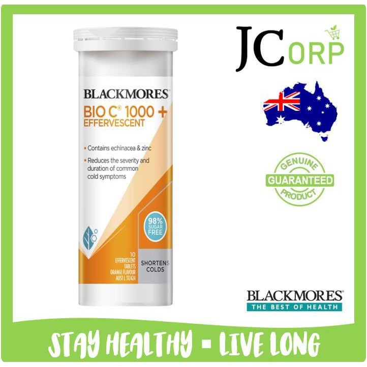 Blackmores Vitamin C Bio C 1000 Echinacea + Zinc 10 Effervescent