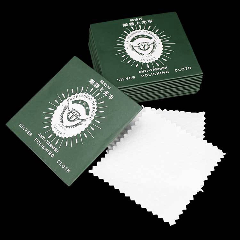 5/10Pcs Silver Polishing Jewellery Bracelet Cleaner Cloth Anti-Tarnish Tools