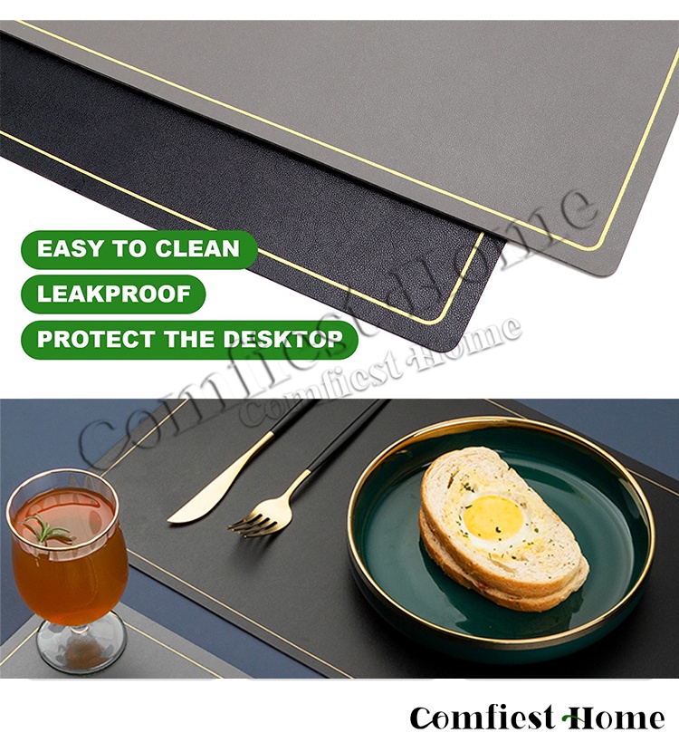 [SG Stock/Cheapest/High Quality]Waterproof Leather Placemat/Coaster,PU ...
