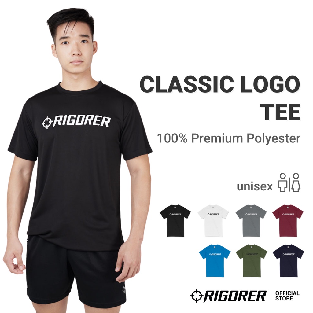 Rigorer Classic Logo Training T-Shirt [SS005]-(Quick Dry Dri Fit Unisex Mens Short Sleeve Men Top Running Sports Wear)
