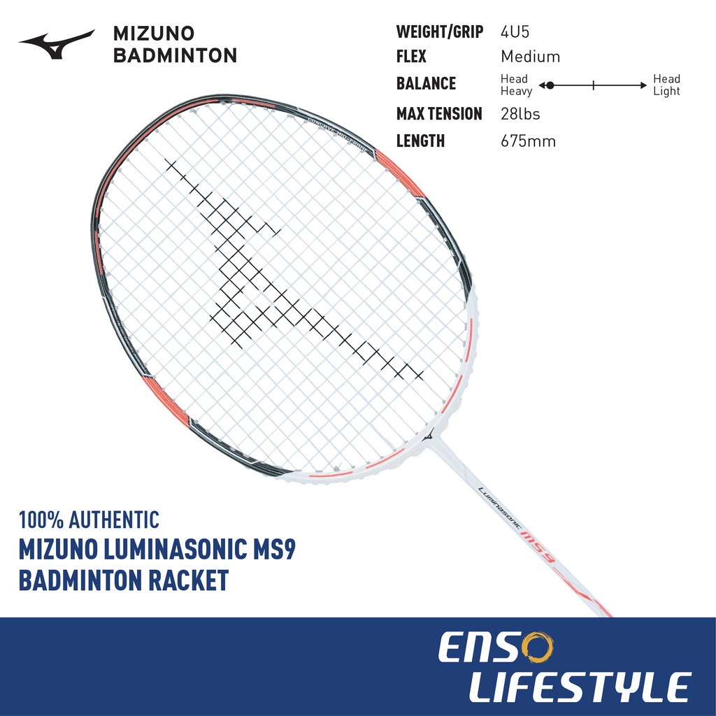 Mizuno racket chart online