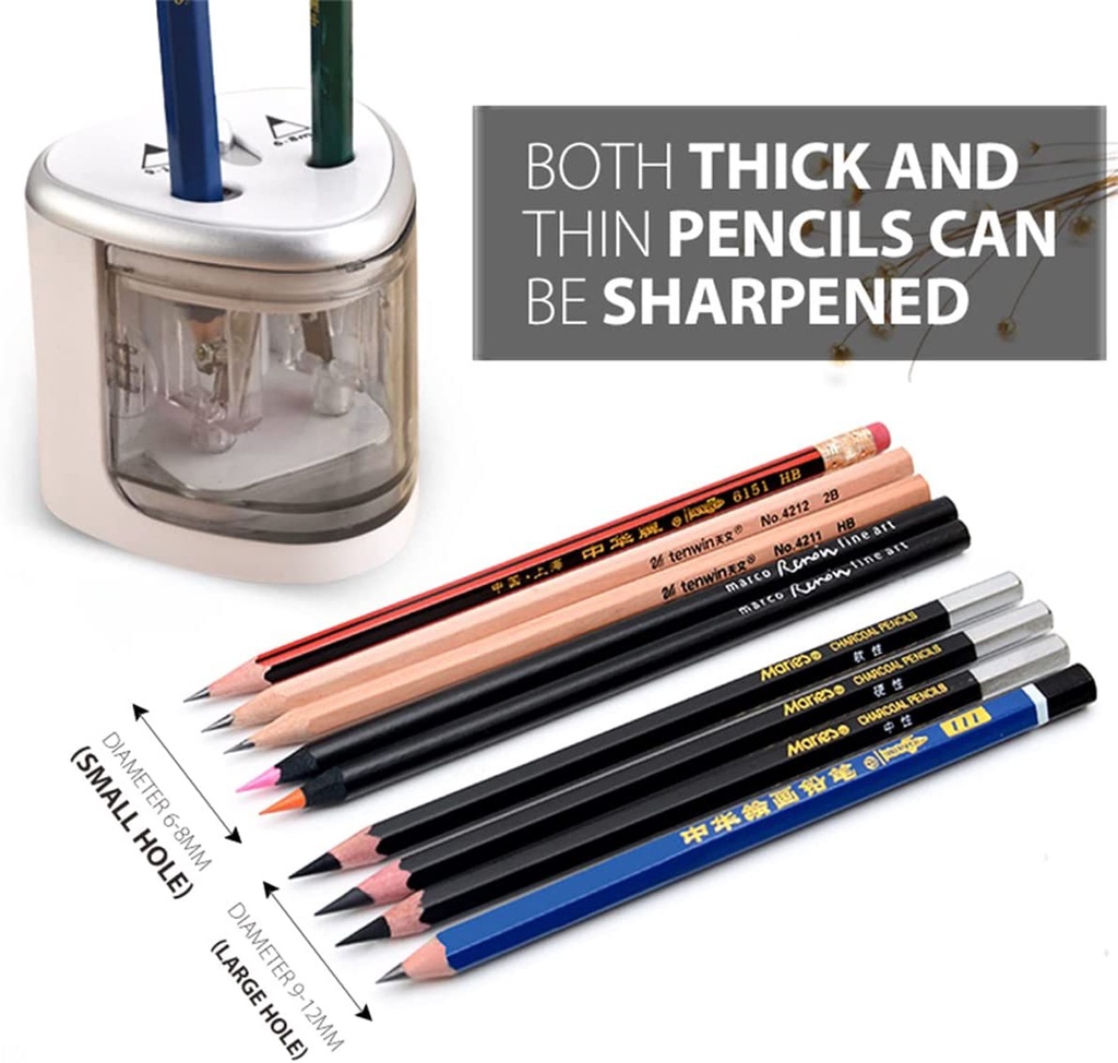 Electric Pencil Sharpener for Colored Pencils, Battery Operated Pencil ...