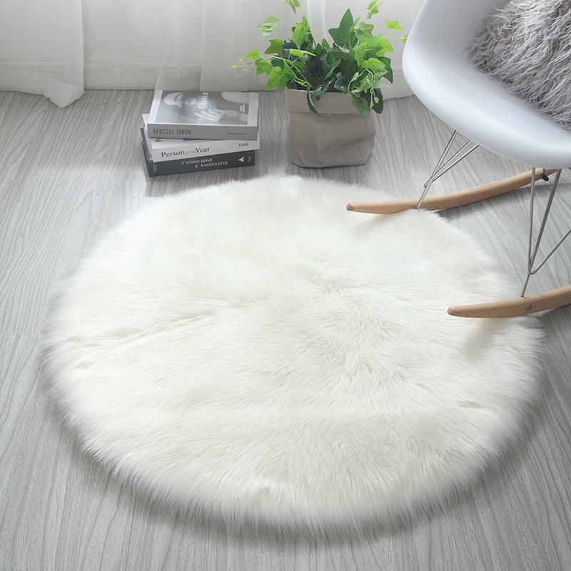Premium Fluffy Wool Faux Fur Rug Carpet Tatami Home Sofa Mat Rugs ...