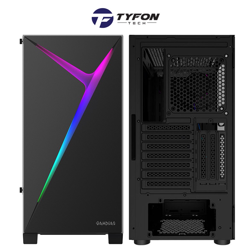 Gamdias Argus E4 Elite Mid Tower ATX Gaming PC Case Tempered Glass ...