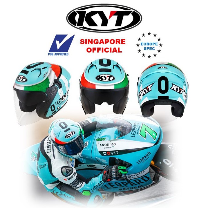 KYT NFJ Dennis Foggia Leopard Italy Replica Helmet PSB Approved