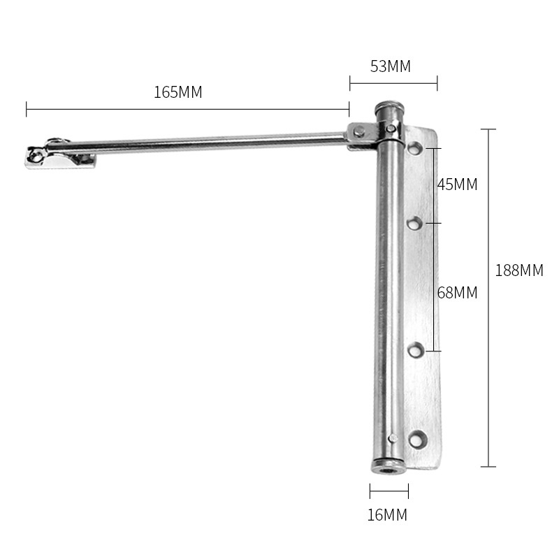 KIPRUN Adjustable Door Closer Stainless Steel Automatic Door Closers ...