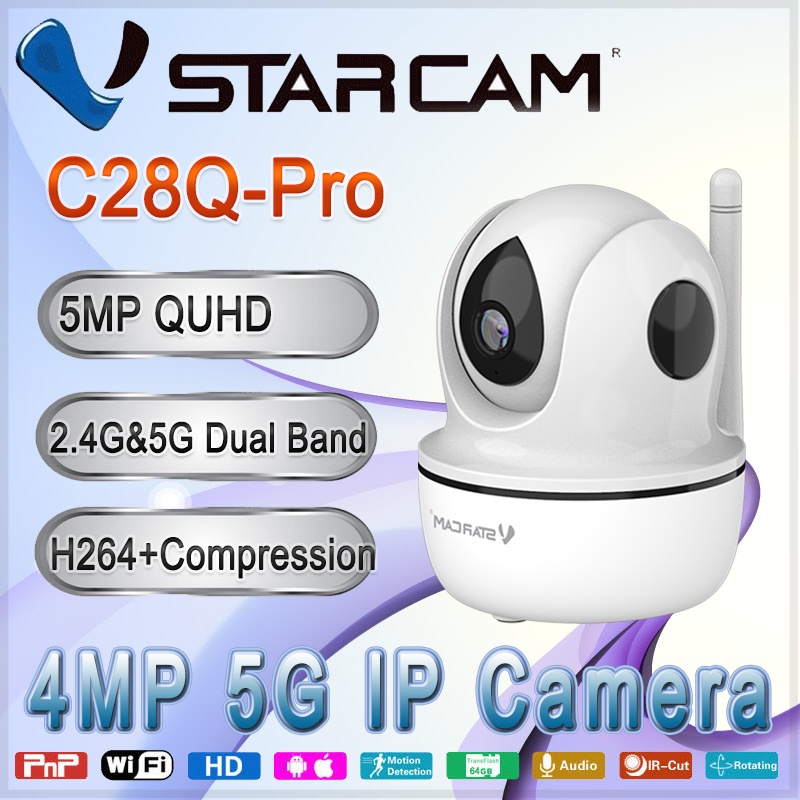 Vstarcam 5G 2.4G Cctv Camera C28QPro 4Mp Dual Band 2.4G and 5G Wifi